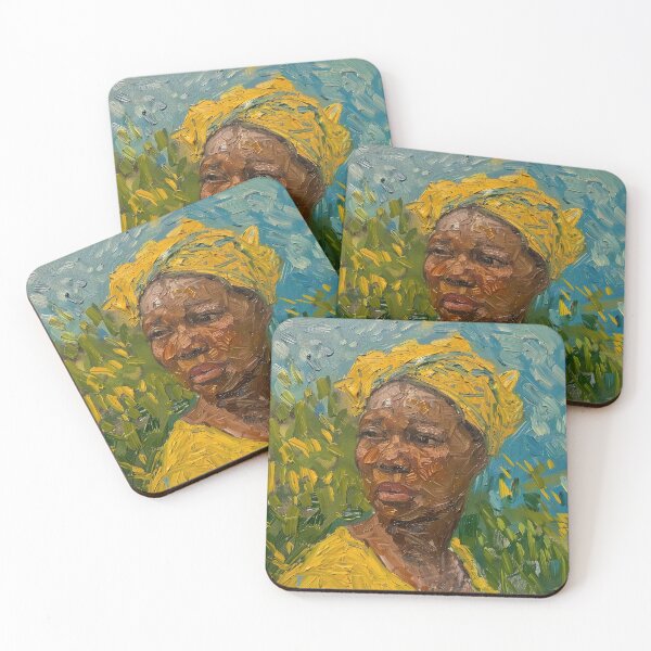 Item preview, Beninese woman | Painting in the style of Vincent van Gogh designed and sold by ComicsFactory.