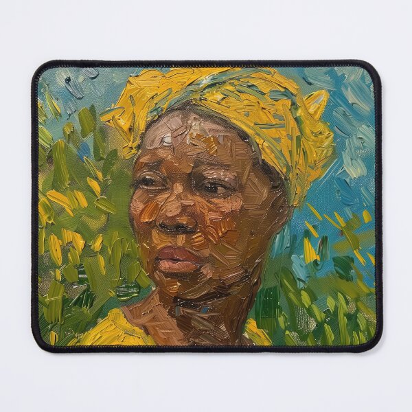 Item preview, Beninese woman | Painting in the style of Vincent van Gogh designed and sold by ComicsFactory.