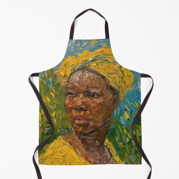 Item preview, Beninese woman | Painting in the style of Vincent van Gogh designed and sold by ComicsFactory.
