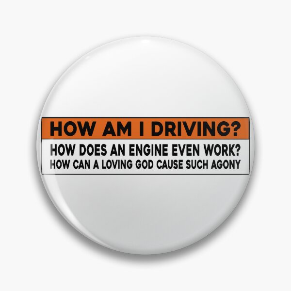 Item preview,  How Am I Driving, Funny Car Bumper designed and sold by BUMPER-STICKERS.
