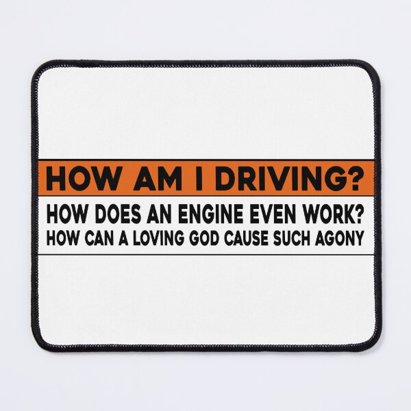 Item preview, How Am I Driving, Funny Car Bumper designed and sold by BUMPER-STICKERS.