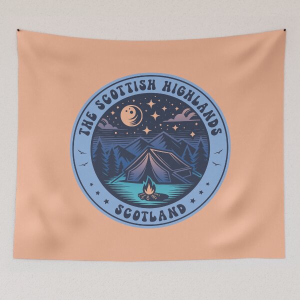 Item preview, The Scottish Highlands Scotland Camping Design designed and sold by CynthiaGraphics.