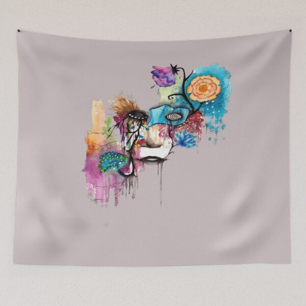 Item preview, girl colorful art flower designed and sold by kukisoplo.