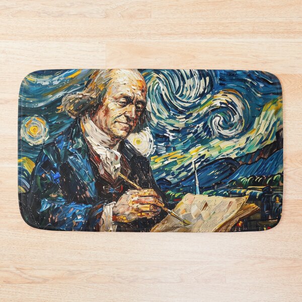 Item preview, Benjamin Franklin | Painting in the style of Vincent van Gogh designed and sold by ComicsFactory.