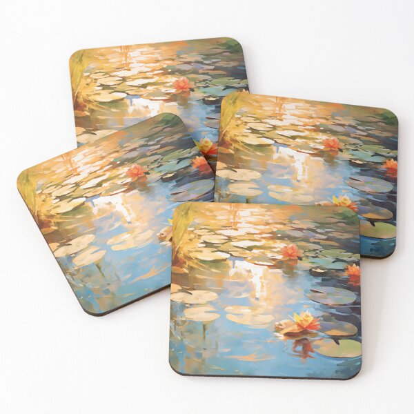 Item preview, Water lilies on a sunny day | Impressionism designed and sold by AniDragonfly.