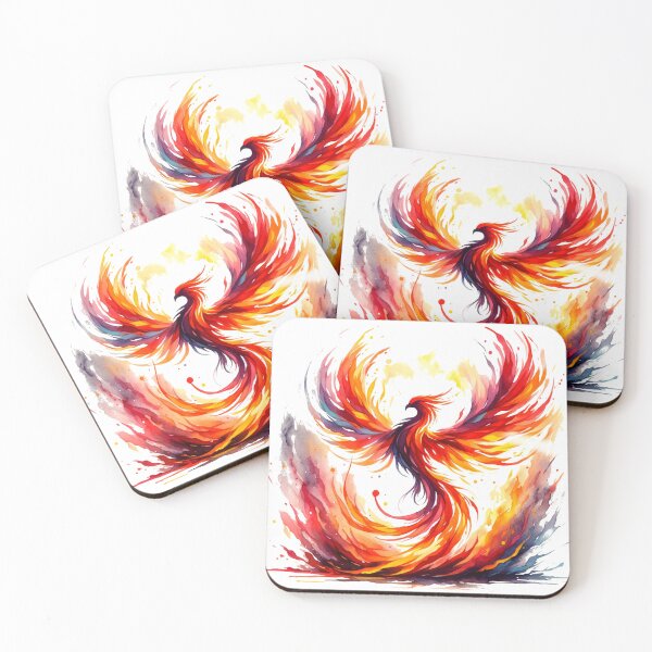 Item preview, The Phoenix's Watercolor Rise designed and sold by LuminShadowArt.