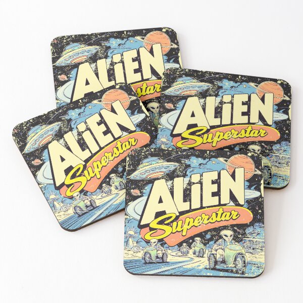 Item preview, alien superstar art with driving aliens designed and sold by BKSARYLIFE.