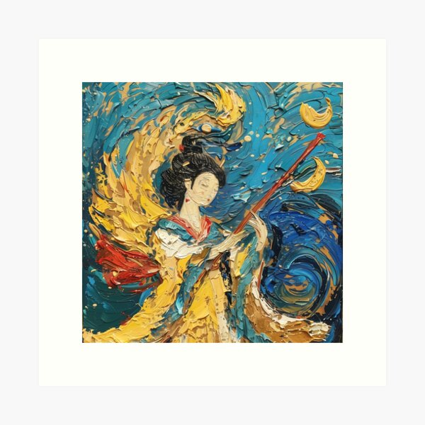 Item preview, Benzaiten | Painting in the style of Vincent van Gogh designed and sold by ComicsFactory.