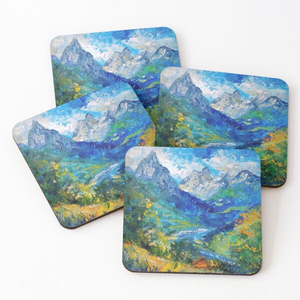 Item preview, Berchtesgaden National Park | Painting in the style of Vincent van Gogh designed and sold by ComicsFactory.