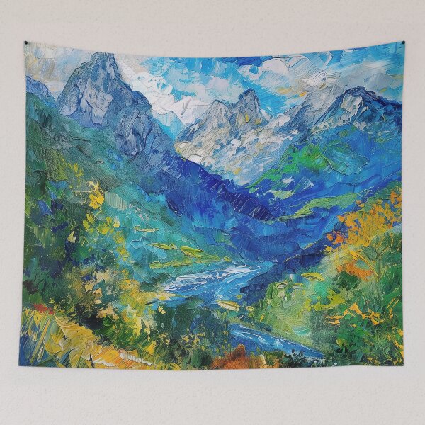 Item preview, Berchtesgaden National Park | Painting in the style of Vincent van Gogh designed and sold by ComicsFactory.