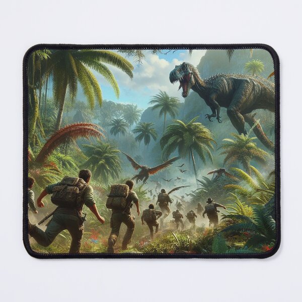 Item preview, Jungle panic before the prehistoric beast designed and sold by Cerberus-Art.