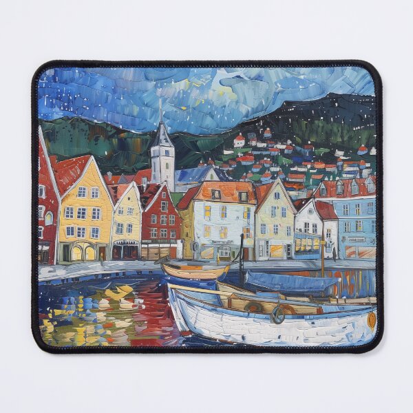 Item preview, Bergen | Painting in the style of Vincent van Gogh designed and sold by ComicsFactory.