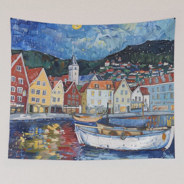 Item preview, Bergen | Painting in the style of Vincent van Gogh designed and sold by ComicsFactory.