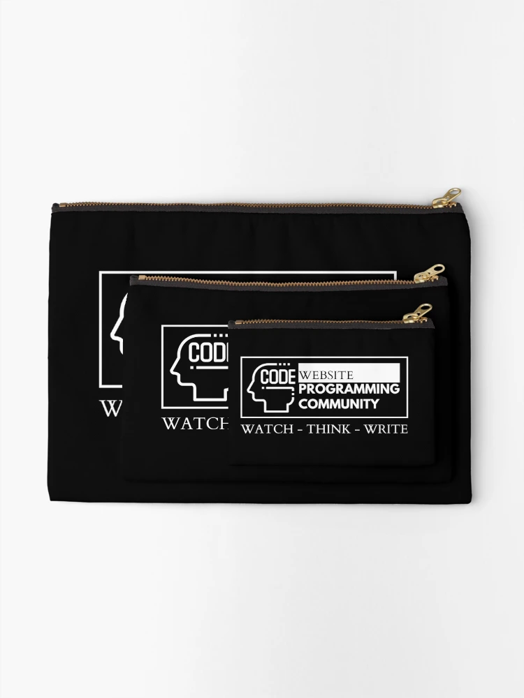 Thumbnail 2 of 4, Zipper Pouch,  Programming Community designed and sold by CodeCrush.