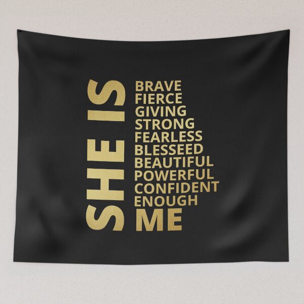 Item preview, Gold Motivational She Is Me Design designed and sold by AlienOccupation.