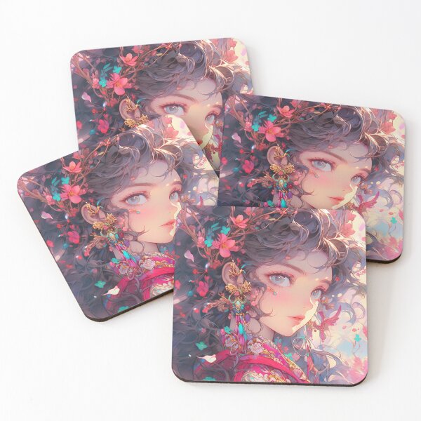 Item preview, Elegant Ornate Blossom Anime Girl designed and sold by bubblegoth.