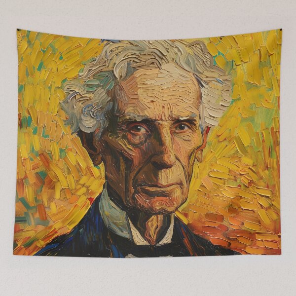 Item preview, Bertrand Russell | Painting in the style of Vincent van Gogh designed and sold by ComicsFactory.