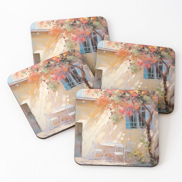 Item preview, Sitting area in an Italian backyard | Impressionism designed and sold by AniDragonfly.