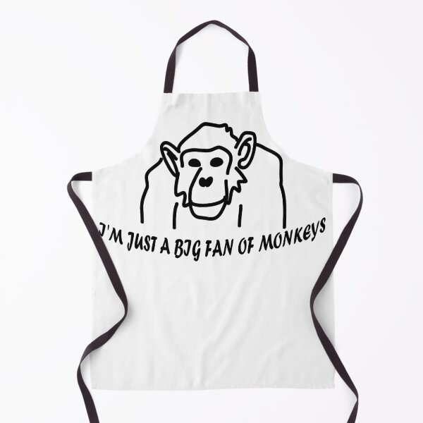 Item preview, I'm Just A BIG Fan of Monkeys chimpanzee doodle and text designed and sold by Michael Stewart.