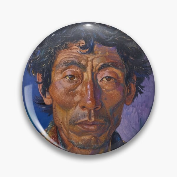 Item preview, Bhutanese man | Painting in the style of Vincent van Gogh designed and sold by ComicsFactory.
