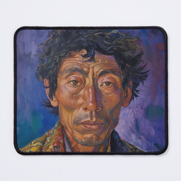 Item preview, Bhutanese man | Painting in the style of Vincent van Gogh designed and sold by ComicsFactory.