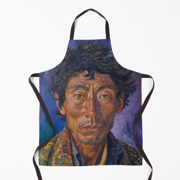 Item preview, Bhutanese man | Painting in the style of Vincent van Gogh designed and sold by ComicsFactory.