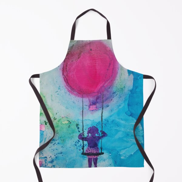 Item preview, A girl floats on a balloon over the sea designed and sold by margikunst.