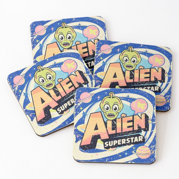 Item preview, colorful alien superstar with a cartoon alien face designed and sold by BKSARYLIFE.
