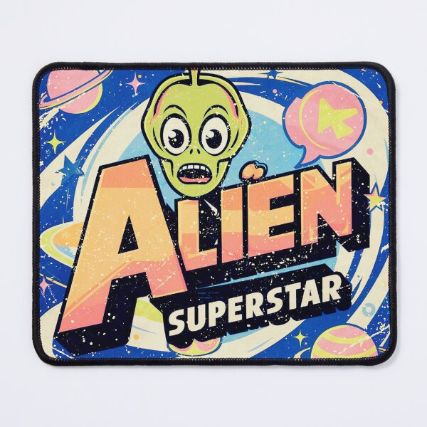 Item preview, colorful alien superstar with a cartoon alien face designed and sold by BKSARYLIFE.