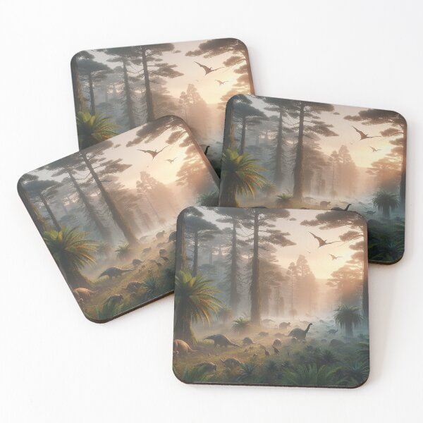 Item preview, Dawn in the prehistoric forest designed and sold by Cerberus-Art.