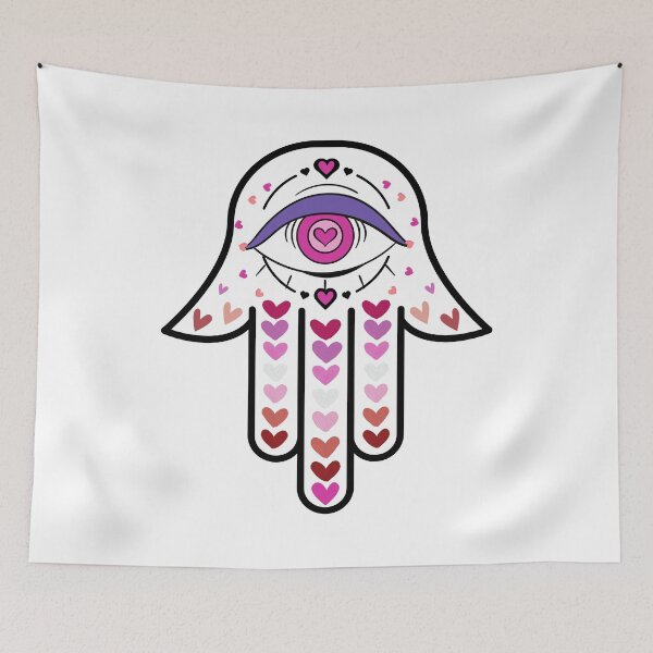 Item preview, Cute Heart Hamsa Hand  designed and sold by hamsasoul.