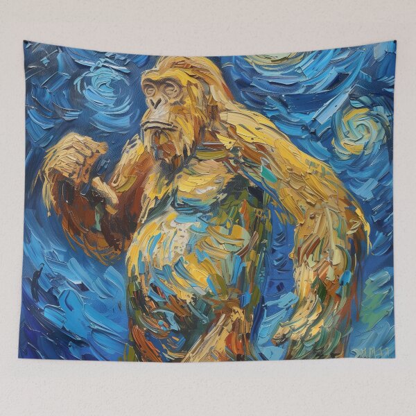 Item preview, Bigfoot | Painting in the style of Vincent van Gogh designed and sold by ComicsFactory.