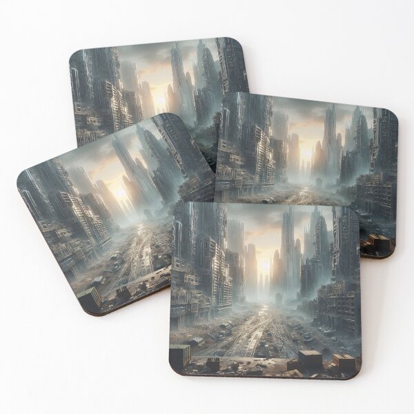 Item preview, Sunrise in the abandoned Metropolis designed and sold by Cerberus-Art.