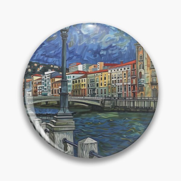 Item preview, Bilbao | Painting in the style of Vincent van Gogh designed and sold by ComicsFactory.