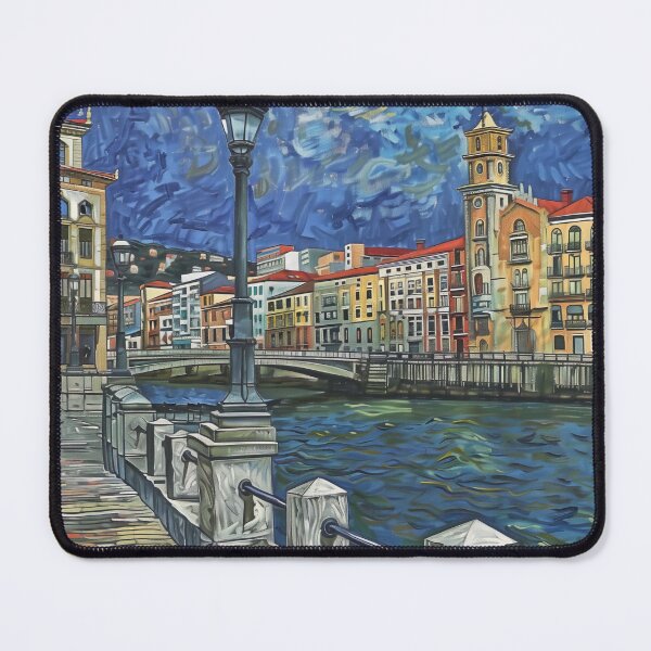 Item preview, Bilbao | Painting in the style of Vincent van Gogh designed and sold by ComicsFactory.