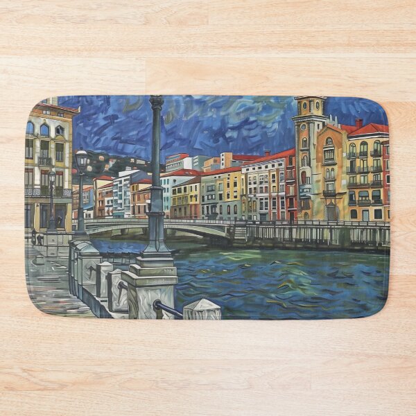 Item preview, Bilbao | Painting in the style of Vincent van Gogh designed and sold by ComicsFactory.