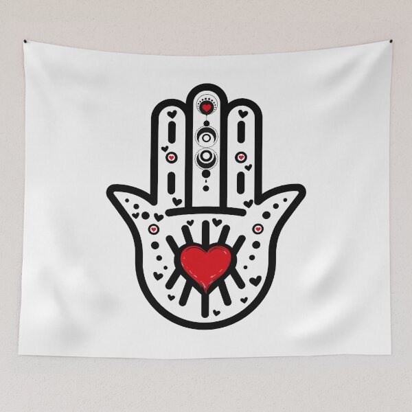 Item preview, Red Heart Hamsa Hand designed and sold by hamsasoul.