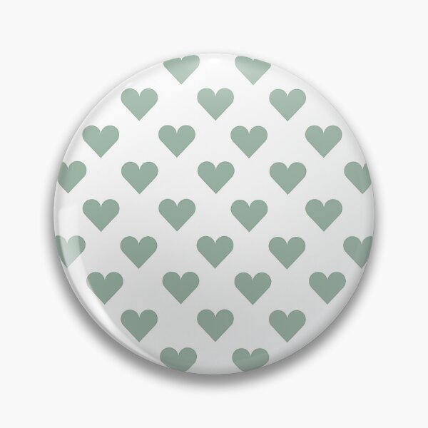 Item preview, Small MUTED GREEN and WHITE LOVE HEARTS designed and sold by RachelMacht.