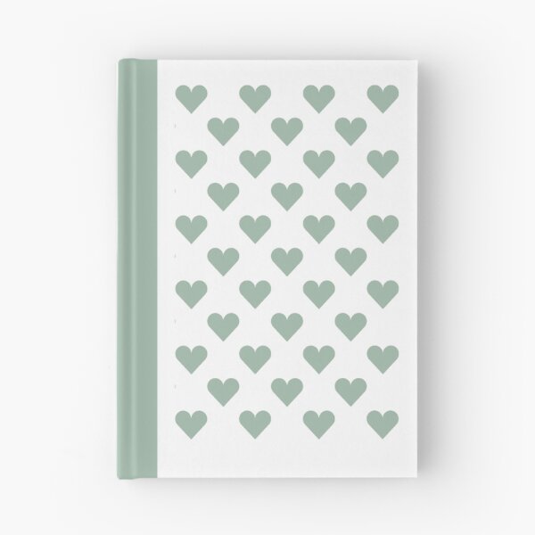 Item preview, Small MUTED GREEN and WHITE LOVE HEARTS designed and sold by RachelMacht.