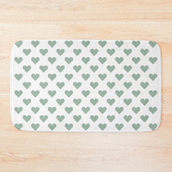 Item preview, Small MUTED GREEN and WHITE LOVE HEARTS designed and sold by RachelMacht.
