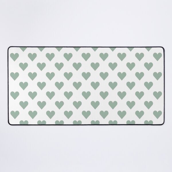 Item preview, Small MUTED GREEN and WHITE LOVE HEARTS designed and sold by RachelMacht.