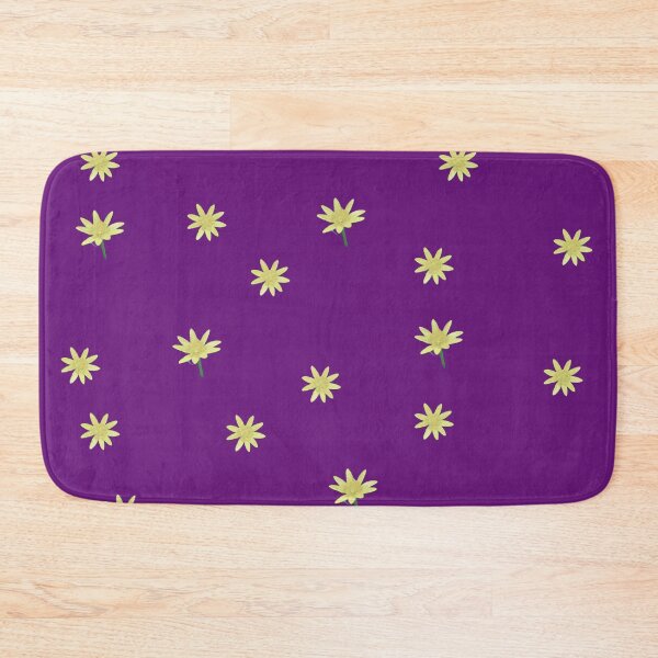 Item preview, Starry Yellow Flowers on Plum Background Pattern designed and sold by Suzana Djordjevic.