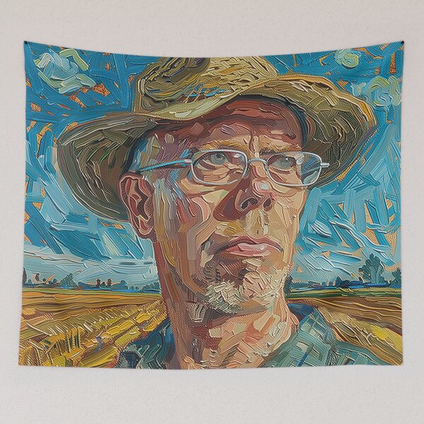 Item preview, Bill McKibben | Painting in the style of Vincent van Gogh designed and sold by ComicsFactory.