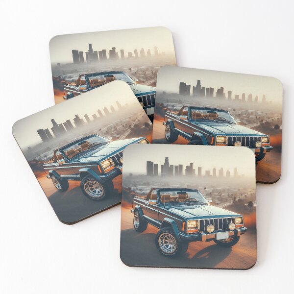 Item preview, Cherokee XJ 4x4 USA offroad Vintage old school vehicle  - California view designed and sold by Off-Road-Zone.