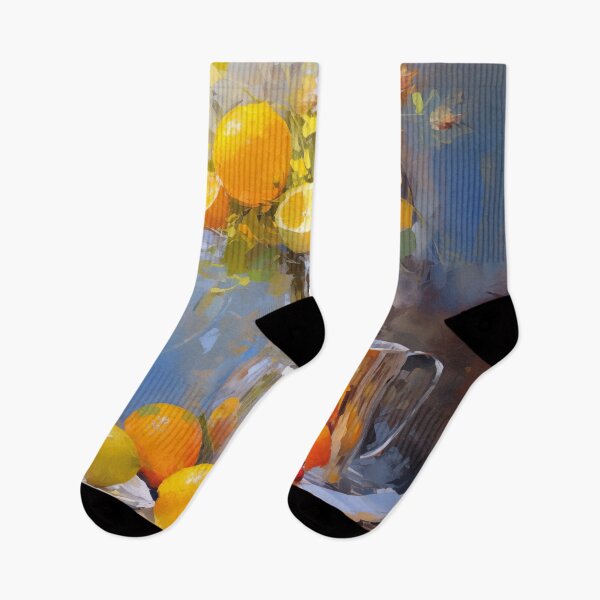 Item preview, Still life with flowers and citrus fruits | Impressionism designed and sold by AniDragonfly.