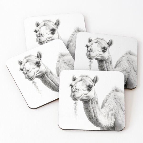 Item preview, Black and white Camel drawing designed and sold by Pencil-Art.
