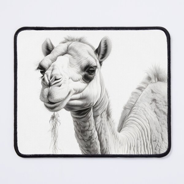 Item preview, Black and white Camel drawing designed and sold by Pencil-Art.
