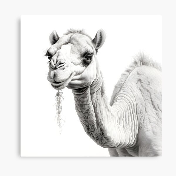 Item preview, Black and white Camel drawing designed and sold by Pencil-Art.