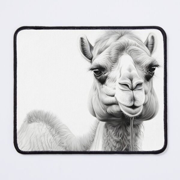 Item preview, Black and white Camel drawing designed and sold by Pencil-Art.