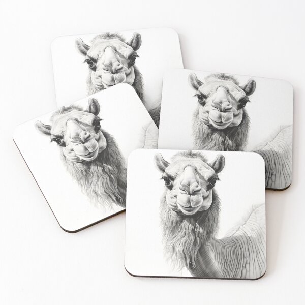 Item preview, Black and white Camel drawing designed and sold by Pencil-Art.